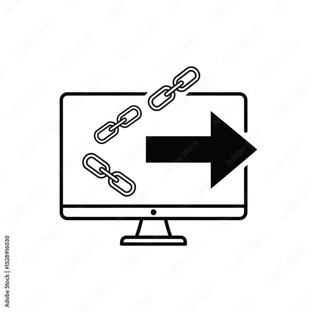 Poster outbound links computer screen icon
