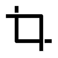 crop icon vector on white background