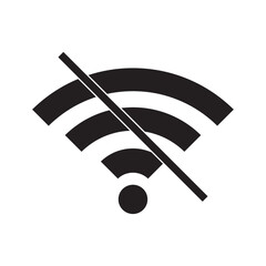 no wifi signal flat icon vector