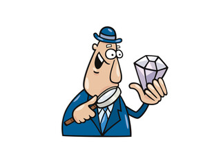 Cartoon Dog Illustration With Sad Expression Face on Black Background