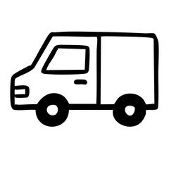 トラック　線画　手書き