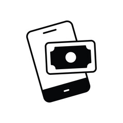 Online Money Icon vector stock illustration