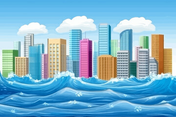 Flood in the city