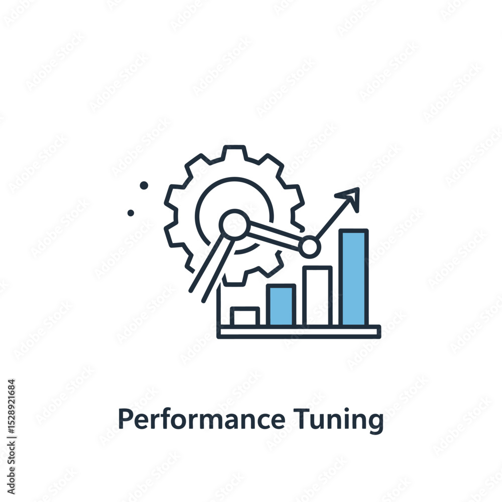 Poster gear and graph showing performance tuning optimization