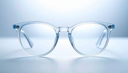 Stylish Light Blue Transparent Eyeglasses Frames Modern Spectacles Design