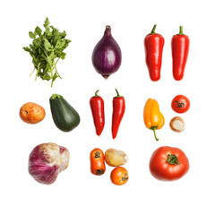 Fresh Vegetable Vector Set &ndash; Healthy Food Icons and Illustrations for Vegetarian & Organic Collections

