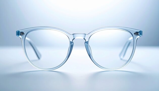 Stylish Light Blue Transparent Eyeglasses Frames Modern Spectacles Design
