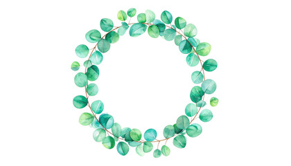 Fototapeta premium Elegant green circular foliage design for decoration and nature-themed projects.