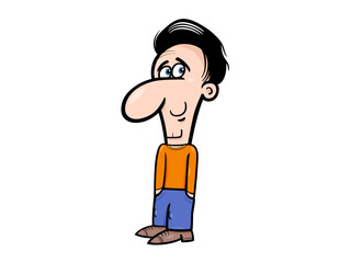 Curious Monkey Character with a Waving Pose Illustration