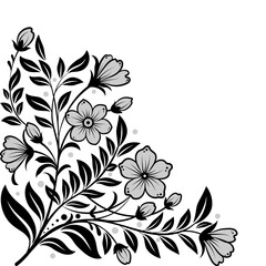 Floral ornament Abstract floral scrolls Retro Style Seamless Floral Pattern