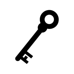 Minimalist Key Vector Illustration Flat Design