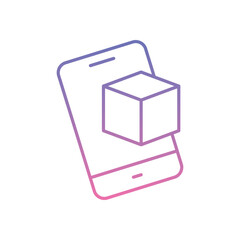 3d View Icon vector stock illustration