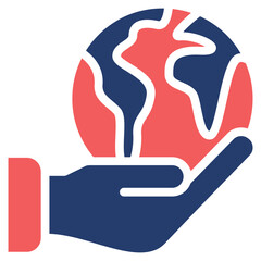 Corporate Social Responsibility solid color icon