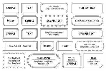 シンプル　ラベル　フレーム　レトロ　 ベクター　おしゃれ　シンプル　線画　枠　飾り枠　タイトル　装飾