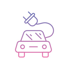 Electric Car Icon vector stock illustration