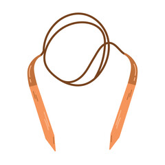 Circular knitting needles. 
