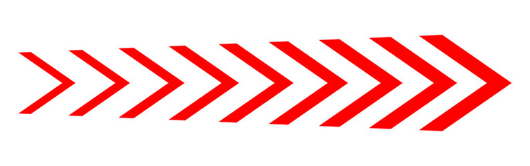 Vector illustration of red arrow isolated on transparent background