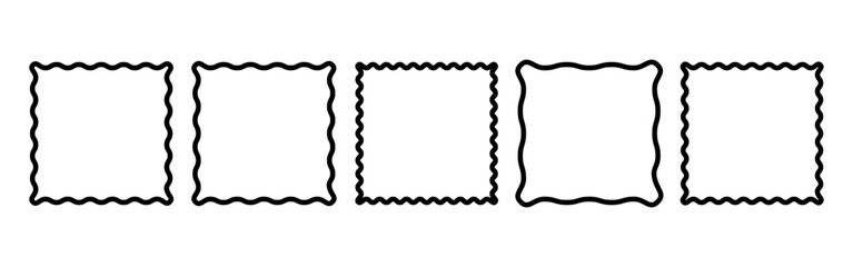 Vector illustration of Curved Frames isolated on transparent background