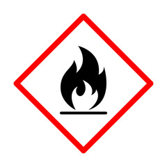 Vector illustration of Flammable icon isolated on transparent background