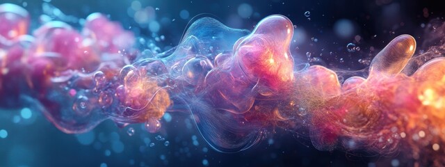 Abstract Anesthesia Gas Colorful Bubbles Dreamlike Illustration