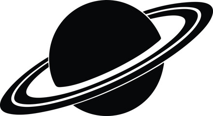  planet Saturn with planetary ring icon