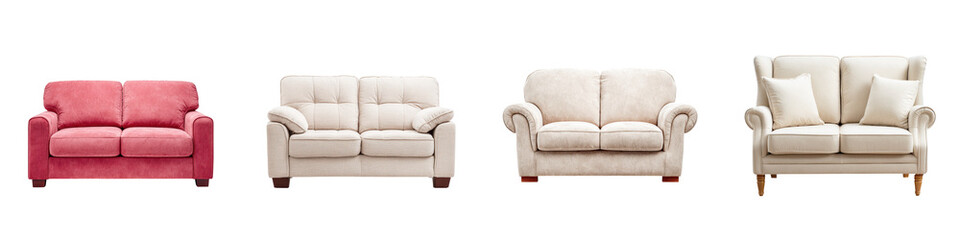 Fototapeta premium Assortment of stylish and comfortable sofas for a living room