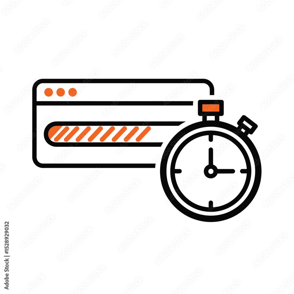 Poster website loading speed optimization time management icon
