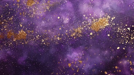 Sparkling purple glitter wave on vibrant purple background featuring shimmering particles and elegant flowing design for glamorous digital wallpapers, festive event graphics, and luxury-themed visual 