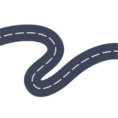 Winding road or highway vector illustration 