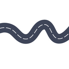 Winding road or highway vector illustration 