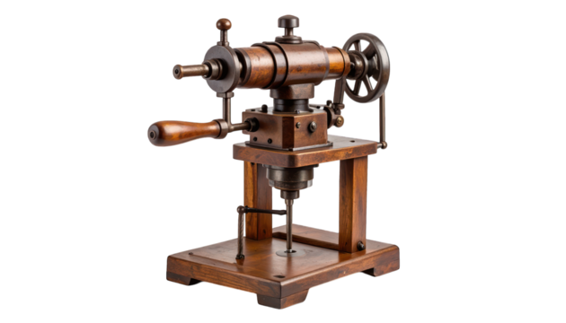 Vintage hand operated woodworking machine