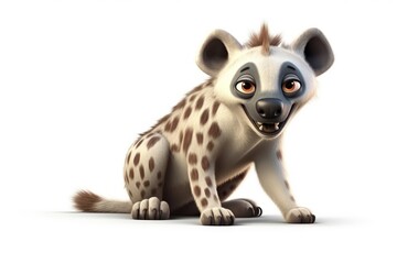 Hyena wildlife cartoon animal.