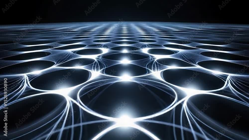 Poster Abstract network pattern with glowing circles