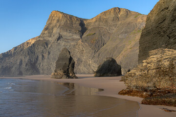 Mouranitos beach in the Sudoeste Alentejano and Vicentina coast Natural Park. Vila do Bispo, Portugal.
