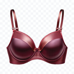 realistic beautiful silky bra in different color style isolated on transparent background