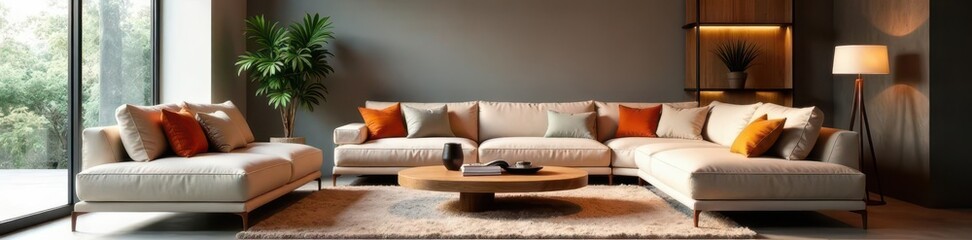 Modern living room furniture set, stylish design, design, elegance