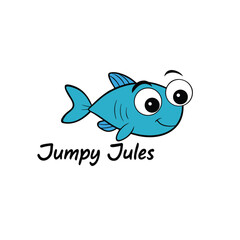 Obraz premium blue fish vector illustration
