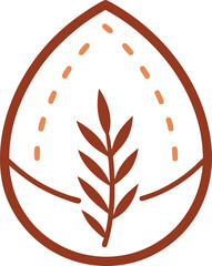 Brown Rice Outline: Healthy Grain

