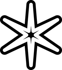 Star icon and signs, shine, sun, sunbeams, flare and glares