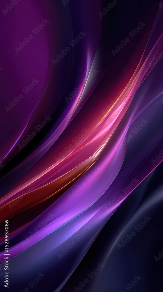 Poster abstract purple waves background with flowing lines and vibrant colors modern design concept with sm
