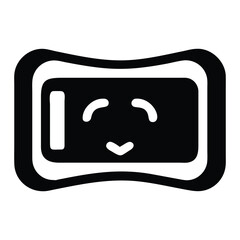 Digital pet icon showing happy face expression displaying affection and playfulness