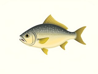 Fototapeta premium Clean Design of Yellowtail Fish