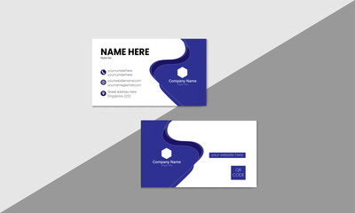 Elegant Purple Corporate Business Card Design for Professional Office Branding template