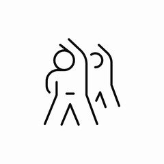 arm exercising icon sign vector