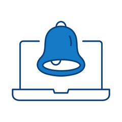 Laptop Blue Line Editable Stroke Icon. PC, Computer Functions, Settings, Technology, Security, Shopping, Wallet, Marketing, Promotion, Communication Collection Vector Illustration.