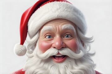 Close-up of a cheerful digital Santa Claus