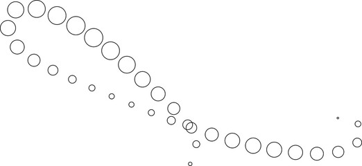 Dotted curved line shape icon collection