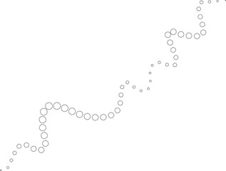 Dotted curved line shape icon collection