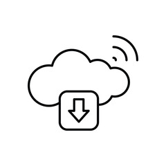 Cloud Download Icon vector stock illustration