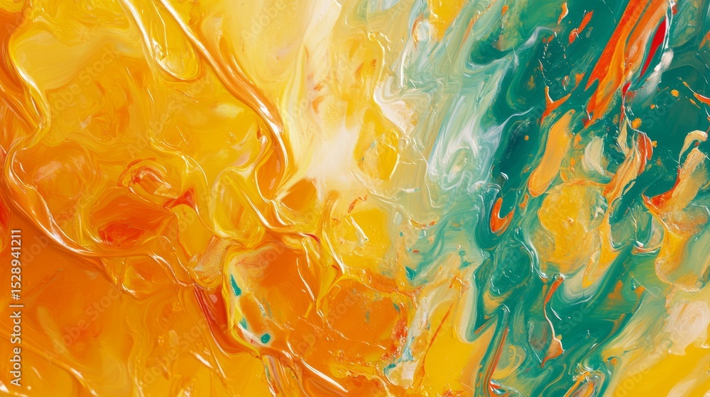 Aufkleber vibrant swirly yellow gradient background featuring smooth curved lines and soft blending tones for 
